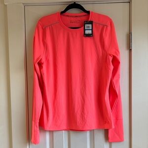 Under Armour | NWT Peach Pink Long Sleeved Running Top T-Shirt w/ Thumb Holes XL